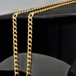 Edle Panzerkette aus hochwertige Gold (9K, 375 ca. 6,0g Gelbgold) ca. 45cm, 4mm