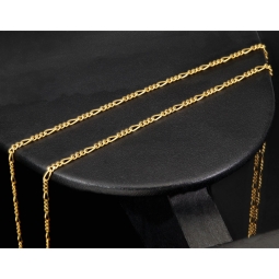 Exquisite Figaro-Panzerkette in zeitlosem Design aus hochwertigem 14K 585er Gold - ca. 50cm lang, ca. 2mm