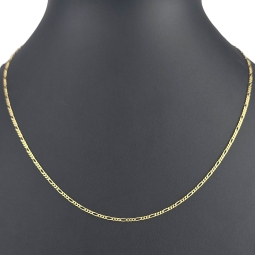 Exquisite Figaro-Panzerkette in zeitlosem Design aus hochwertigem 14K 585er Gold - ca. 50cm lang, ca. 2mm