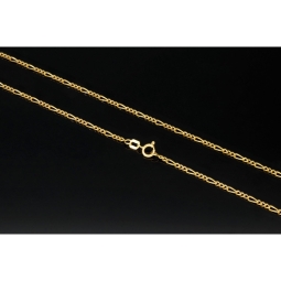 Exquisite Figaro-Panzerkette in zeitlosem Design aus hochwertigem 14K 585er Gold - ca. 50cm lang, ca. 2mm