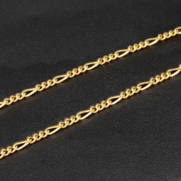Exquisite Figaro-Panzerkette in zeitlosem Design aus hochwertigem 14K 585er Gold - ca. 50cm lang, ca. 2mm