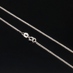 Feine Goldkette aus funkelndem Gold (585 / 14k Weißgold) ca. 55cm, ca. 1,3mm