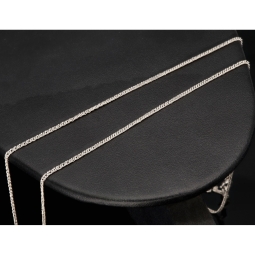 Feine Goldkette aus funkelndem Gold (585 / 14k Weißgold) ca. 55cm, ca. 1,3mm