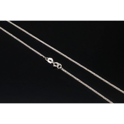 Feine Goldkette aus funkelndem Gold (585 / 14k Weißgold) ca. 55cm, ca. 1,3mm