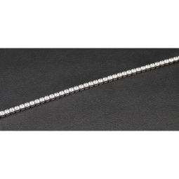 Edles Bling-Bling Tennisarmband mit weißen, leichtenden Zirkonia in 585 14K Gold in (ca. 18cm Länge)