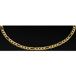 Edles Figaro Armband aus edlem, hochglanzpolierten 585 14k Gold in zeitlosem Design, ca. 2,5mm breit, ca. 20cm lang