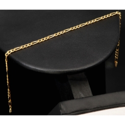 Edles Figaro Armband aus edlem, hochglanzpolierten 585 14k Gold in zeitlosem Design, ca. 2,5mm breit, ca. 20cm lang