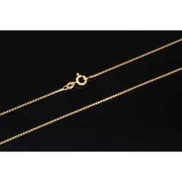 Funkelnde Venezianerkette aus hochwertigem Gelbgold (585 14k Gold) für schlanke Damen und Kinder (45cm Länge, ca. 1mm)