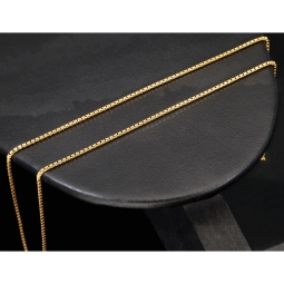 Funkelnde Venezianerkette aus hochwertigem Gelbgold (585 14k Gold) für schlanke Damen und Kinder (45cm Länge, ca. 1mm)