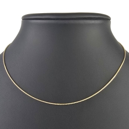 Funkelnde Venezianerkette aus hochwertigem Gelbgold (585 14k Gold) für schlanke Damen und Kinder (45cm Länge, ca. 1mm)