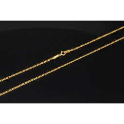 Fein gearbeitete Panzerkette aus edlem 585 /14k Gold für Damen (ca. 46cm, 1,3mm)