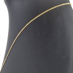 Fein gearbeitete Panzerkette aus edlem 585 /14k Gold für Damen (ca. 46cm, 1,3mm)