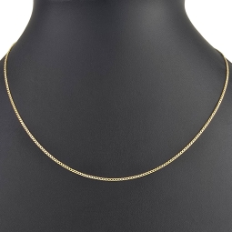 Fein gearbeitete Panzerkette aus edlem 585 /14k Gold für Damen (ca. 46cm, 1,3mm)