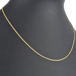 Fein gearbeitete Panzerkette aus edlem 585 /14k Gold für Damen (ca. 46cm, 1,3mm)