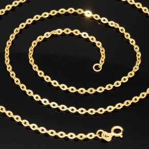 Hochwertig produzierte Goldkette / Ankerkette aus hochglanzpoliertem Gold (585 / 14K Gelbgold) , ca. 50cm Länge 2mm