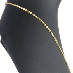 Hochwertig produzierte Goldkette / Ankerkette aus hochglanzpoliertem Gold (585 / 14K Gelbgold) , ca. 50cm Länge 2mm