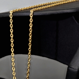 Hochwertig produzierte Goldkette / Ankerkette aus hochglanzpoliertem Gold (585 / 14K Gelbgold) , ca. 50cm Länge 2mm
