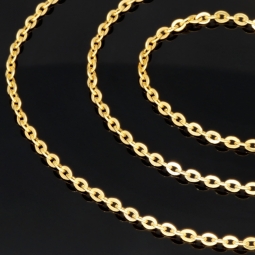 Hochwertig produzierte Goldkette / Ankerkette aus hochglanzpoliertem Gold (585 / 14K Gelbgold) , ca. 50cm Länge 2mm