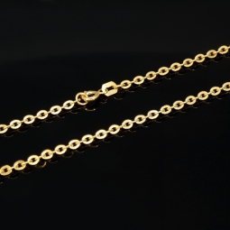 Hochwertig produzierte Goldkette / Ankerkette aus hochglanzpoliertem Gold (585 / 14K Gelbgold) , ca. 50cm Länge 2mm