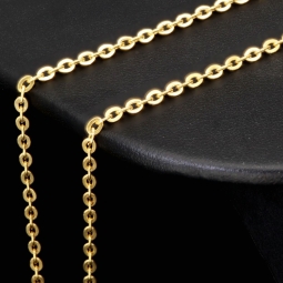 Hochwertig produzierte Goldkette / Ankerkette aus hochglanzpoliertem Gold (585 / 14K Gelbgold) , ca. 50cm Länge 2mm