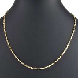 Hochwertig produzierte Goldkette / Ankerkette aus hochglanzpoliertem Gold (585 / 14K Gelbgold) , ca. 50cm Länge 2mm