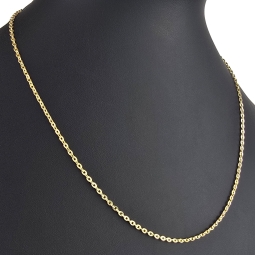 Hochwertig produzierte Goldkette / Ankerkette aus hochglanzpoliertem Gold (585 / 14K Gelbgold) , ca. 50cm Länge 2mm