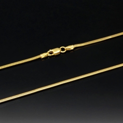 Elegante Schlangenkette / Goldkette für Damen aus exquisitem 14K 585 Gold in ca. 45cm, 1,5mm