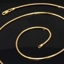 Elegante Schlangenkette / Goldkette für Damen aus exquisitem 14K 585 Gold in ca. 45cm, 1,5mm