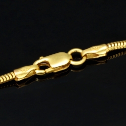 Elegante Schlangenkette / Goldkette für Damen aus exquisitem 14K 585 Gold in ca. 45cm, 1,5mm
