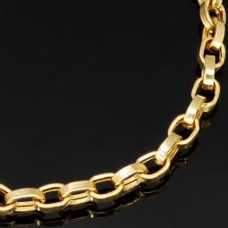 Luxuriöses Baby-Ankerarmband - Armband mit Gravurplättchen aus edlem, funkelnden 14k (585) Gold in ca. 15 cm Länge