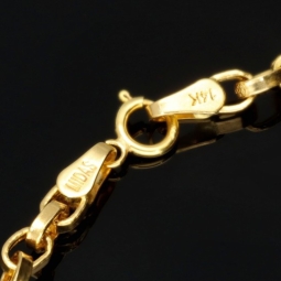 Luxuriöses Baby-Ankerarmband - Armband mit Gravurplättchen aus edlem, funkelnden 14k (585) Gold in ca. 15 cm Länge