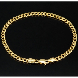 Exquisit verarbeitetes Panzerarmband aus hochwertigem 585 14k Gold- hochglanzpoliert  - ca. 20cm und 4mm