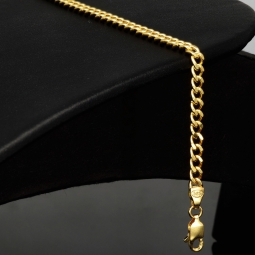 Exquisit verarbeitetes Panzerarmband aus hochwertigem 585 14k Gold- hochglanzpoliert  - ca. 20cm und 4mm