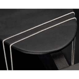 Filigrane Goldkette für Damen aus glänzendem, hochwertigem Gold (585 / 14k Weißgold) ca. 56cm, ca. 1,5mm