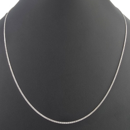 Filigrane Goldkette für Damen aus glänzendem, hochwertigem Gold (585 / 14k Weißgold) ca. 56cm, ca. 1,5mm