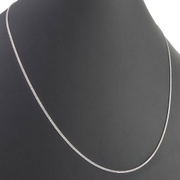 Filigrane Goldkette für Damen aus glänzendem, hochwertigem Gold (585 / 14k Weißgold) ca. 56cm, ca. 1,5mm