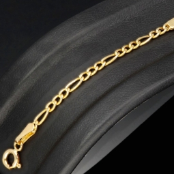 Hochwertig verarbeitetes Baby-Armband mit kleiner Gravurplatte aus edlem 14k (585) Gold in ca. 13,5 cm Länge