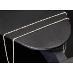 Glänzende Goldkette / Fuchsschwanzkette mit filigranem Design aus 585 14k Weißgold (ca. 55 cm lang, 1,5 mm breit)