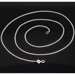 Filigrane Panzerkette aus edlem Weißgold (585 / 14k Gold) in ca. 58cm, ca. 1,5mm