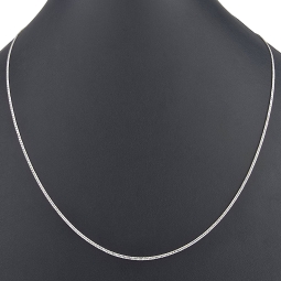 Filigrane Panzerkette aus edlem Weißgold (585 / 14k Gold) in ca. 58cm, ca. 1,5mm