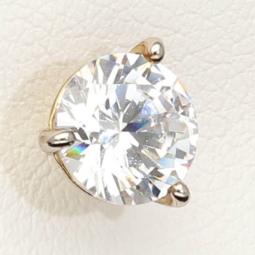 Zeitlos schöne Ohrstecker aus rhodiniertem 925er Sterling Silber, die mit brillant geschliffenen Zirkonia (Diamantimitation)