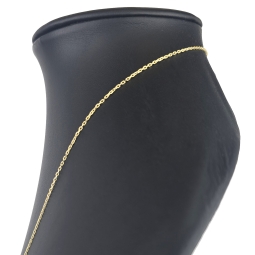 Hochwertig verarbeitete Ankerkette aus edlem Gold (14K 585 Gelbgold, hochglanzpoliert, ca. 60cm, ca. 1,2mm)