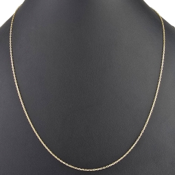 Elegante, feine Ankerkette aus funkelndem, hochglanzpoliertem Gelbgold (14K 585 Gold, ca. 50cm, ca. 1,2mm)