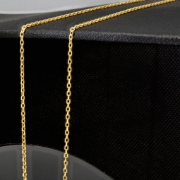 Kurze Ankerkette aus hochwertig verarbeitetem 14K 585 Gold - hochglanzpoliert, ca. 45cm, ca. 1,2mm