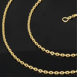 Kurze Ankerkette aus hochwertig verarbeitetem 14K 585 Gold - hochglanzpoliert, ca. 45cm, ca. 1,2mm