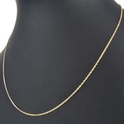 Kurze Ankerkette aus hochwertig verarbeitetem 14K 585 Gold - hochglanzpoliert, ca. 45cm, ca. 1,2mm