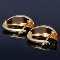 Hochwertige Mini Creolen / Ohrringe in stilvollem Design aus funkelndem 585 14K Bicolor Gold (Weißgold und Gelbgold)