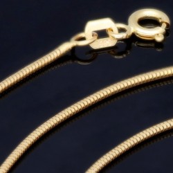 Exquisite Schlangenkette / Goldkette für Damen aus hochwertigem 585er (14k) Gold in ca. 45cm, 1mm