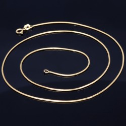 Exquisite Schlangenkette / Goldkette für Damen aus hochwertigem 585er (14k) Gold in ca. 45cm, 1mm