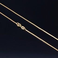 Exquisite Schlangenkette / Goldkette für Damen aus hochwertigem 585er (14k) Gold in ca. 45cm, 1mm
